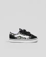 [Vans] Vans Toddlers' Old Skool V Shoes in Daisies Black/White Size 09 09 Daisies Black/White