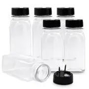 6 Pack 14oz Clear Plastic Spice Jars with Shaker Lids Seasoning Containers
