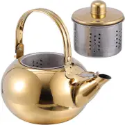 Whistling Kettle With Strainer,teapot Kettle Whistling Kettle Induction Tea Kettle Whistling Kettle Gold