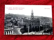 TOWN HALL & OCTAGON FROM A BALLOON NEW ZEALAND MUIR & MOODIE POSTCARD [467]