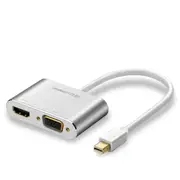 Mini DP to HD VGA Adapter Thunderbolt 2 Converter DP Cable for Macbook Air 13 Surface Pro 4 Mini DisplayPort HD Converter SILVER COLOR