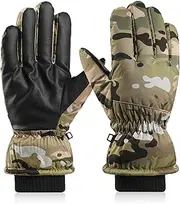 [GJV] Ski Gloves Winter Gloves Waterproof Windproof Mens Women - Warm Gloves Cold Weather, Touch Screen Fingers