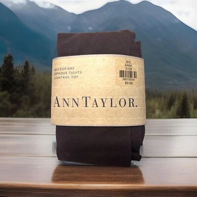 Ann Taylor Tights B/C Bark Microfibre Opaque Control Top Smooth Finnish #3159