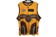 AFL Adidas Hawthorn Hawks 2022 On Field Indigenous Guernsey Mens Size 3XL NEW
