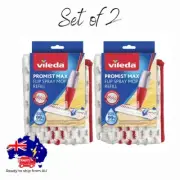 Vileda ProMist Max Flip Spray Mop Refill Pads Microfibre Pad Mopping Head Value