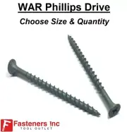INTERCORP WAR Coat Drywall/Deck Screws Phillips Drive (Choose Size & Quantity)