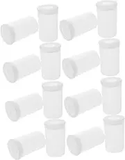 TEHAUX 200Pcs Plastic Film Canisters with Lids Transparent Storage Containers for Coins Small Accessories Art Supplies and Bait Lightweight and Portable Storage