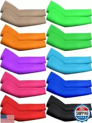 Geyoga 10 Pairs Kids Arm Sleeves Baseball Arm Sleeves Youth UV Protection Ant