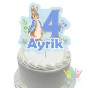 Peter Rabbit Cake Topper Personalised Lolly Loot Bag Party Supplies Bunting