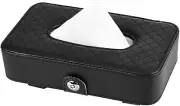 Yharnamite Car Tissue Holder, PU Leather Car Tissue Box with Clips, Durable C...