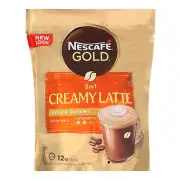 (4packs) NESCAFE Gold Creamy Latte, Instant Coffee, 48 sticks 3in1 dhl shipping