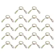 Fuel Line Hose Clips, 18Pcs 4mm Zinc Plated 65Mn Steel Tubing Spring Clamp