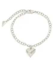 Sterling Forever Beating Heart Charm Bracelet