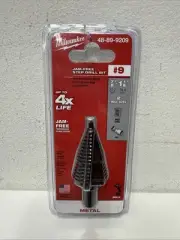 Milwaukee Jam Free Step Drill Bit #9 7/8”-1 1/8” 48-89-9209 NEW + Ships Free