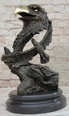 Hot Cast Bronze Eagle Head Sculpture by Milo, Exquisite Handmade Statue