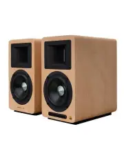[AirPulse] A80 Hi-Fi Active Bookshelf Speaker Sound System Home in Pine
