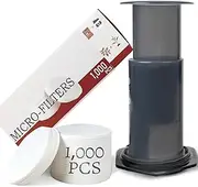 [Brew Choice] 1000-Count Replacement Paper Filters - Round Disposable Coffee Filters Compatible with Aeropress Coffee Makers, Espresso Makers, Bialetti Moka Pot & Ice Drip Pot for Coffee & Tea