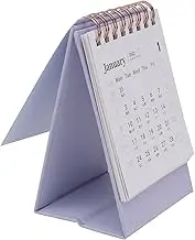 KALLORY En Desk Calendar 2021-2022 Compact Mini Planner Office School Memo Pad Purple Stylish Functional Random Color