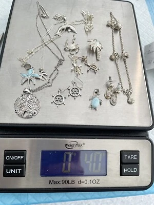 Sterling Silver, Larimar, Opal Beach Inspired Jewelry Lot Of 12 NWT