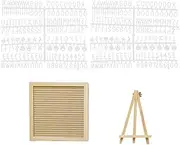 Fenteer Felt Letter Board with Letters, Numbers & Symbols Decorative Changeable Message Board for Classroom Hotel Decor, Khaki