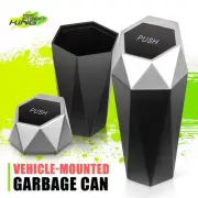 2x Car Automobile Trash Can Portable Dustbin Garbage Bin Holder w/ Silver Lid