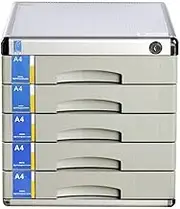 5-Layer Desktop File Cabinet, Aluminum Alloy Multi-Layer Storage Box Drawer Can Be Locked, Used for A4 Paper, Magazines, Paperwork and Documents (Size : 30×36×30.5cm)