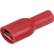 Narva Fully Insulated Female Terminal - Red, 6.3mm, Blade