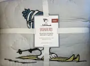 Pottery Barn Kids & Peanuts Winter Sports Snoopy Quilt TWIN Christmas Skiing