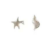 Culturesse Austrian Cubic Zirconia Beach Hunt Stud Earrings Sterling Silver