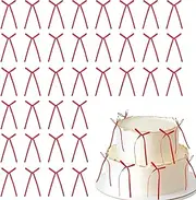 Pack of 36 Bows for Cake, Cake Decoration Bow, Bows Decoration Birthday, Decoration for Wedding Cake, Red Bows for Valentine's Day Birthday Party Cake Decoration (Red)