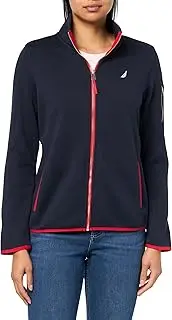 [NAUTICA] Women's Mockneck Zip Up Fleece Jacket