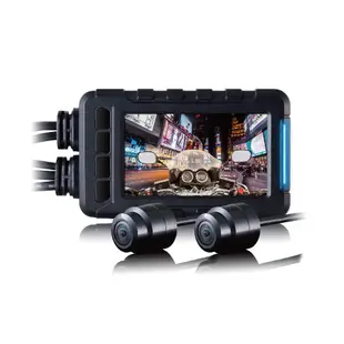 【Polaroid寶麗萊】MS279WG 新小蜂鷹 機車夜視雙鏡頭行車記錄器-內附32G卡 行車紀錄器-快