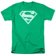 DC Comics Superman Green And White Shield Licensed Adult T-Shirt