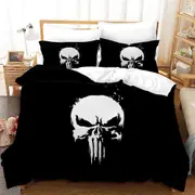 v5631 Bed Sheets Punisher Bedding Set 3PCS Duvet/ Cover Pillowcase Bed Sheets IU5631