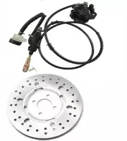Hydraulic Rear Brake Caliper + Disc Rotor for Golf Cart Go Kart Quad ATV Buggy