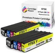8 Pack (2BK,2C,2M,2Y) Compatible Ink for HP 975X for HP PageWide Managed P55250 P55250dw P57750 P57750dw PageWide Pro 452 452dw 477 477dw 552 552dw 577 577dw 577z
