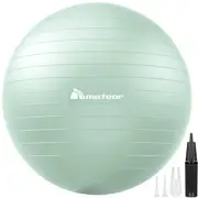 METEOR Anti-Burst Swiss Ball, 55cm 65cm 75cm 85cm, Yoga Ball Gym Ball Exercise Ball With Pump (Mint Green)