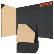 VEVOR 18 Pack Acoustic Wall Panels 30 x 30 x 5 cm Self-Adhesive Black