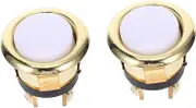 2pcs Retro Doorbell Switch Easy Install Ringer Button Wired Doorbell Button Replaceable Ringer Button Doorbell Button Replacement Door Ringer Button Chime Button for Door