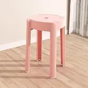 18" Stackable Stool, Plastic Backless Bar Stool, Portable Stack Stool, Lightweight Nesting Stool for Classroom, School,Home,Students(Pink,2pack)