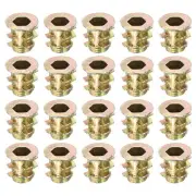 100Pcs Threaded Inserts, M4-0.7x8 Zinc Alloy Hex-Flanged Nut Threaded Inserts
