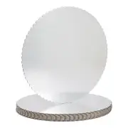 12 Pack Silver 12 Inch Cake Drums for Baking, Round Scalloped Cake Boards