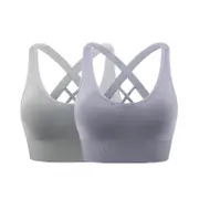 Nevenka 2 Pcs High Impact Sports Bra Medium Support Quick Dry Athletic Vest-Set4