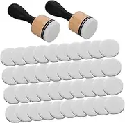 DOITOOL 2Pcs Mini Ink Blending Brushes with Handle Soft Sponge Tool for Crafting Scrapbooking and DIY Journals Impressions and Versatile Application