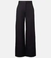 [Toteme] Toteme Wide-leg cotton pants AU 12 black