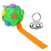 Dog Snuffle Ball Toy Encourages Natural Foraging Skills Relieves Boredom Hidden Food Interactive Dog Puzzle Toy with Cloth Strips And Bell for Mental