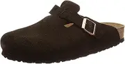 [Birkenstock] Boston BS Women's Suede Casual Sandal (Mocha, US 9/9.5)