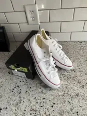 CONVERSE ALL STAR CHUCK TAYOR LOW Shoes OPTICAL WHITE M7652 Sz 9.5 M