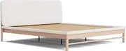 Koala Paddington King Bed Frame, Sturdy Tool-Less Assembly Bed Base with Under Bed Storage, Natural Ash/Cliff Dive Luxe Boucle