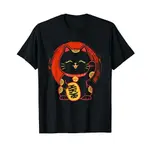 男士純棉 T 恤 LOVE CAT LUCKY VINTAGE ART 動物可愛貓裝卡哇伊 T 恤快速發貨 4XL, 5